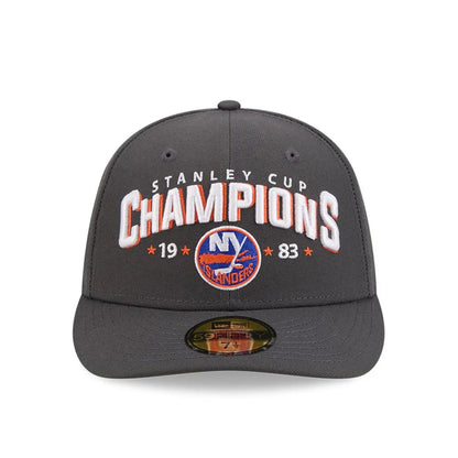 Pictured is this NHL Stanley Cup Champions New York Islanders 59FIFTY Fitted cap in dark grey. 3