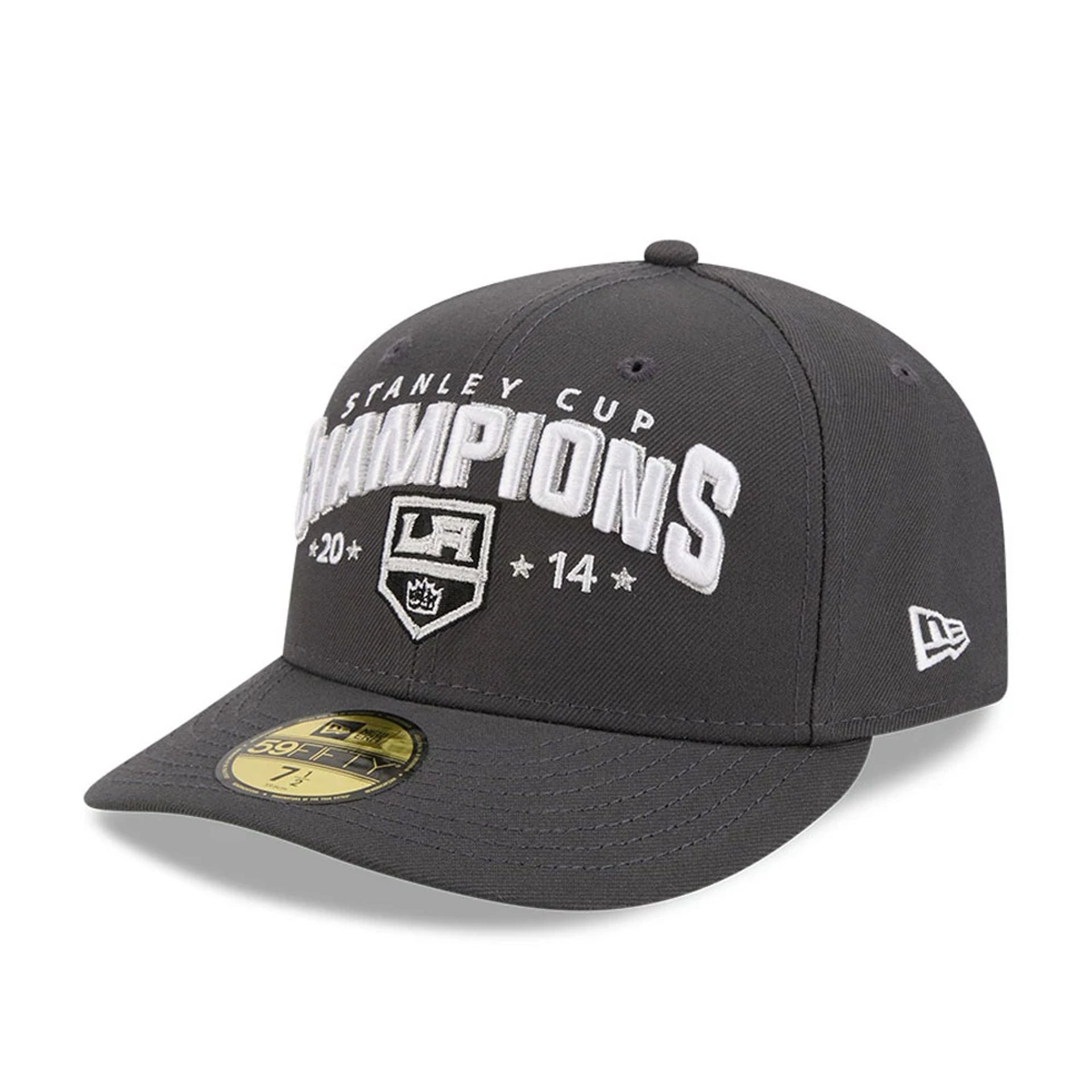 Pictured is this NHL Stanley Cup Champions LA Kings 59FIFTY Fitted cap in dark grey. 4