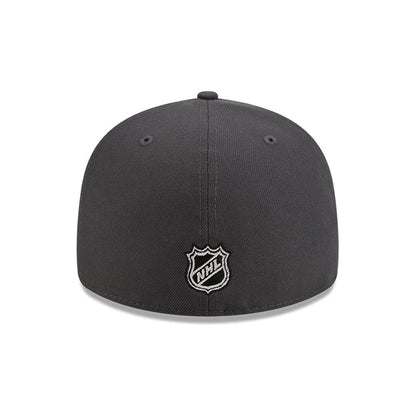 Pictured is this NHL Stanley Cup Champions Chicago Blackhawks 59FIFTY Fitted cap in dark grey. 7