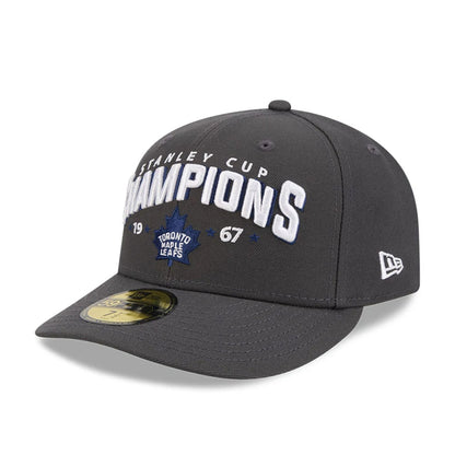Pictured is this NHL Stanley Cup Champions Toronto Maple Leafs 59FIFTY Fitted cap in dark grey. 4