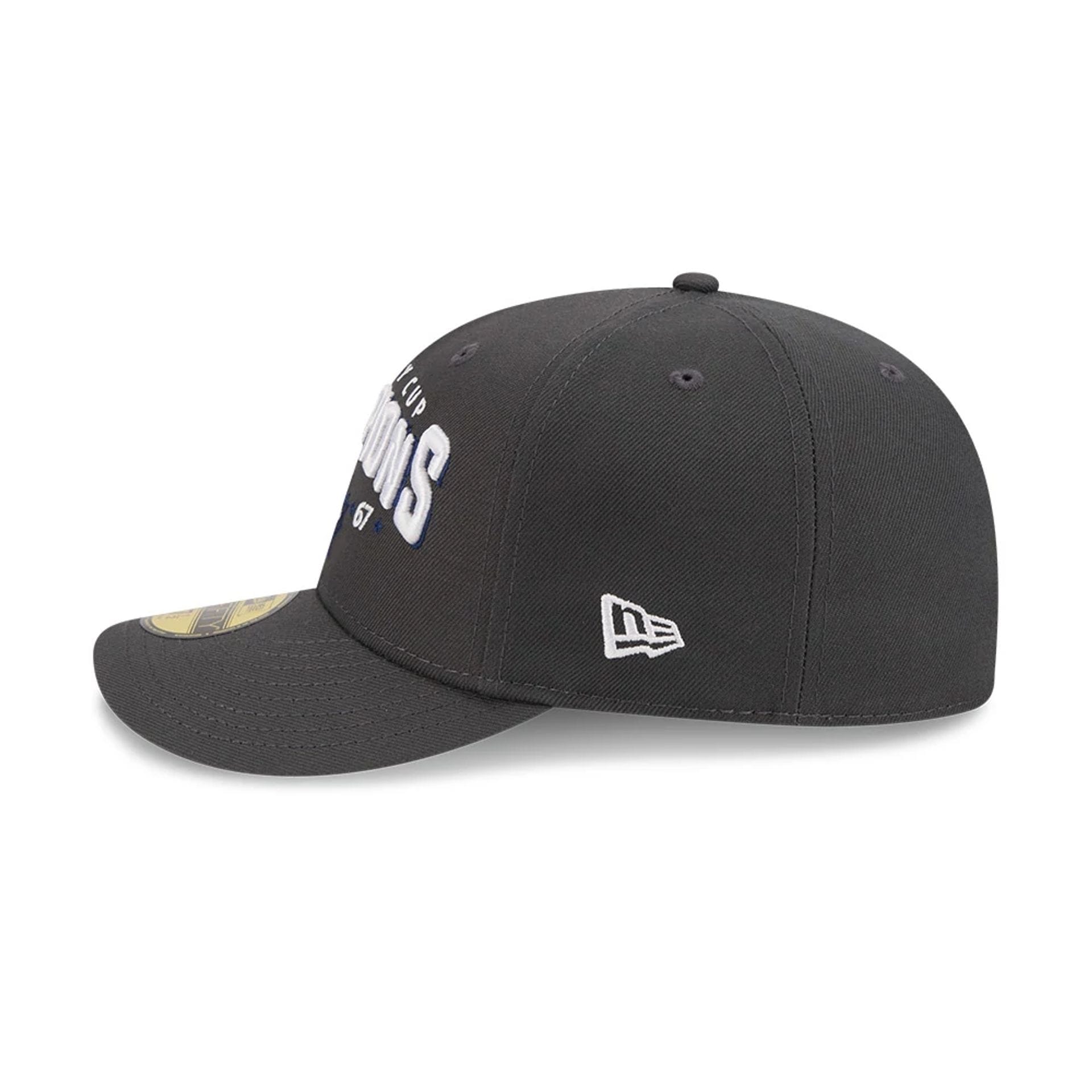 Pictured is this NHL Stanley Cup Champions Toronto Maple Leafs 59FIFTY Fitted cap in dark grey. 6