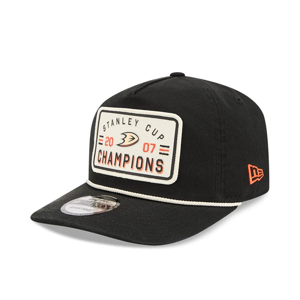 Pictured is this NHL Stanley Cup Champions Anaheim Ducks 19TWENTY Adjustable cap in Black. 3
