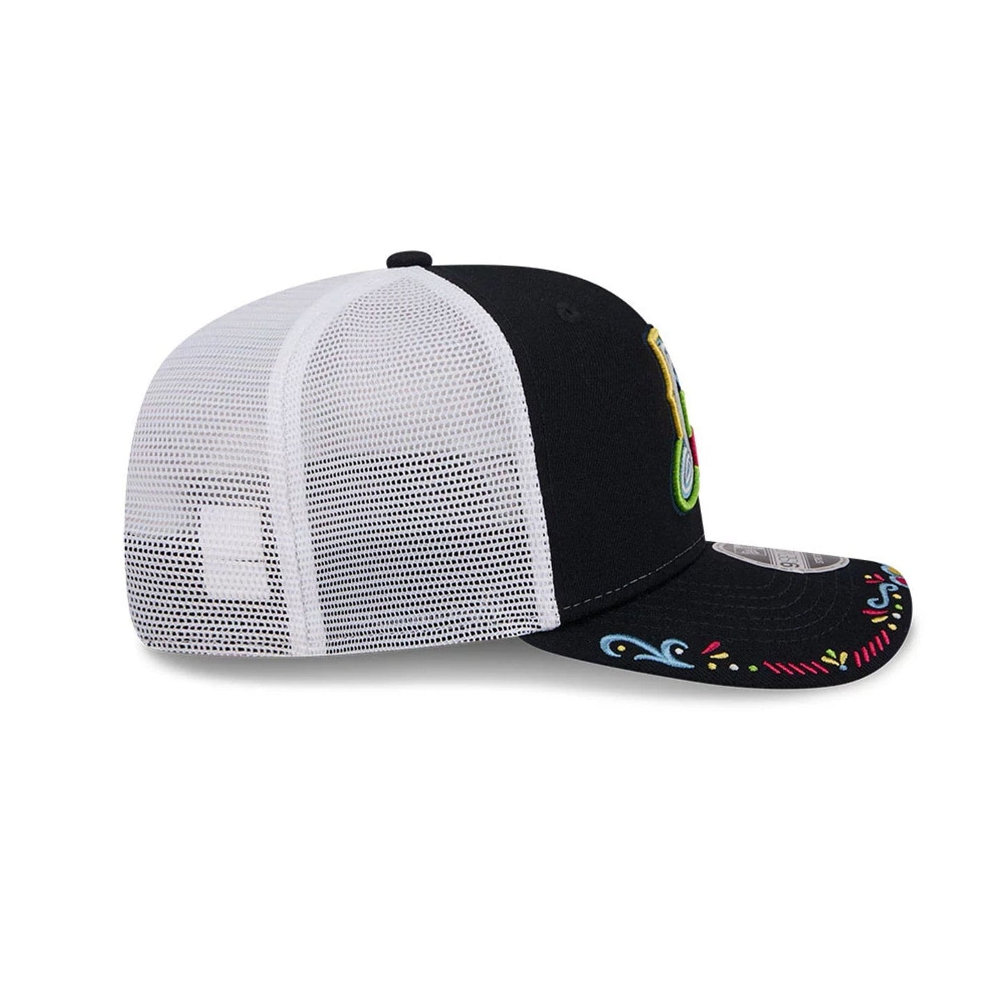 Pictured is this MiLB La Copa 2026 Memphis Redbirds 9SEVENTY Stretch Snap cap in navy. 6