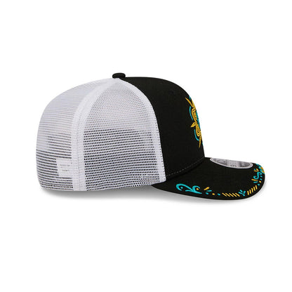 Pictured is this MiLB La Copa 2026 Buffalo Bisons 9SEVENTY Stretch Snap cap in black. 6
