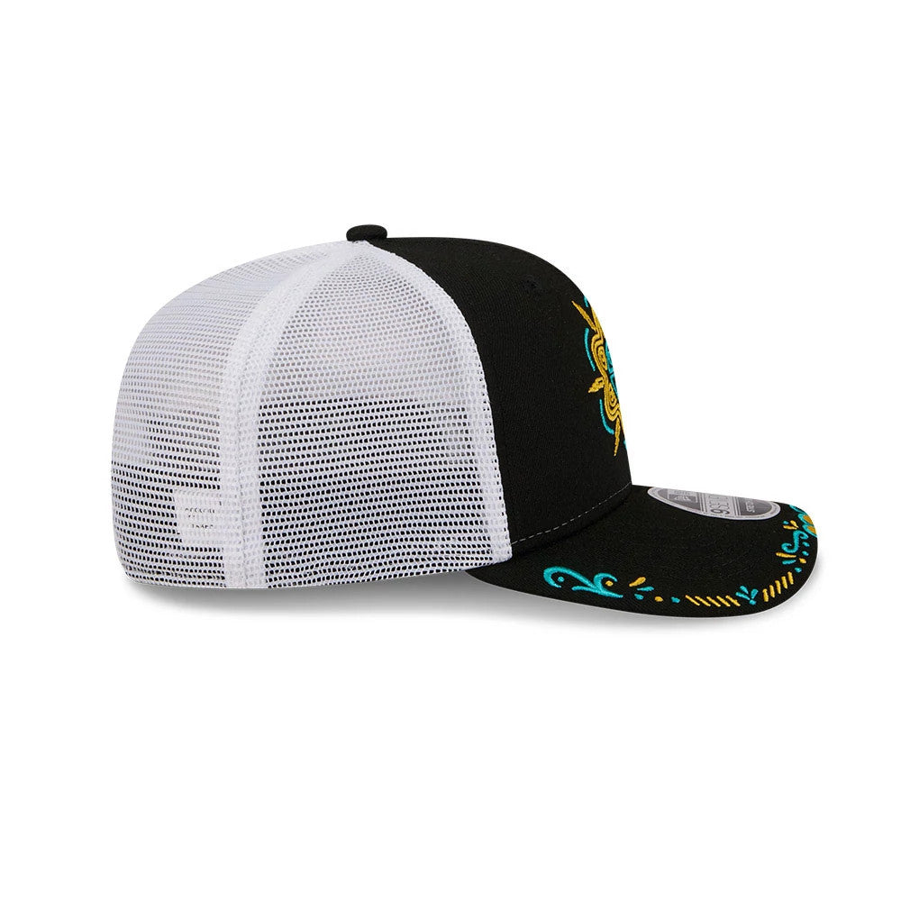 Pictured is this MiLB La Copa 2026 Buffalo Bisons 9SEVENTY Stretch Snap cap in black. 6