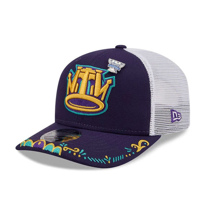Pictured is this MiLB La Copa 2026 Brooklyn Cyclones 9SEVENTY Stretch Snap cap in purple. 1