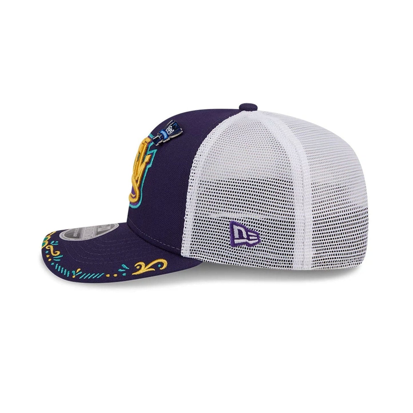 Pictured is this MiLB La Copa 2026 Brooklyn Cyclones 9SEVENTY Stretch Snap cap in purple. 5