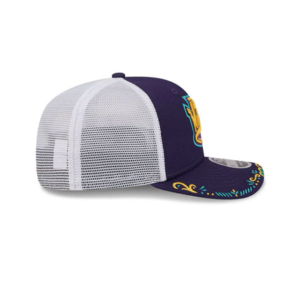 Pictured is this MiLB La Copa 2026 Brooklyn Cyclones 9SEVENTY Stretch Snap cap in purple. 6
