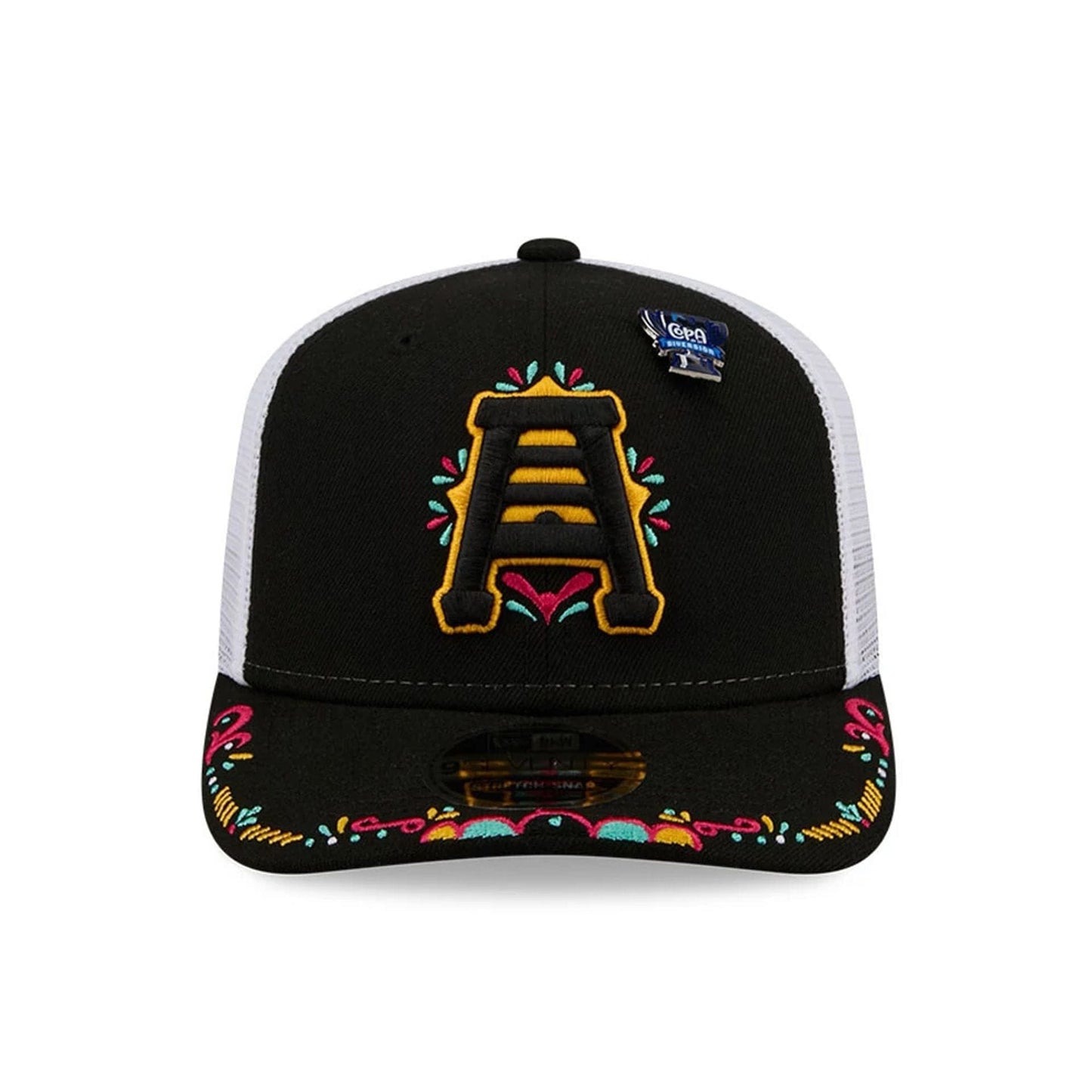 Pictured is this MiLB La Copa 2026 Salt Lake City Bee 9SEVENTY Stretch Snap cap in black. 3