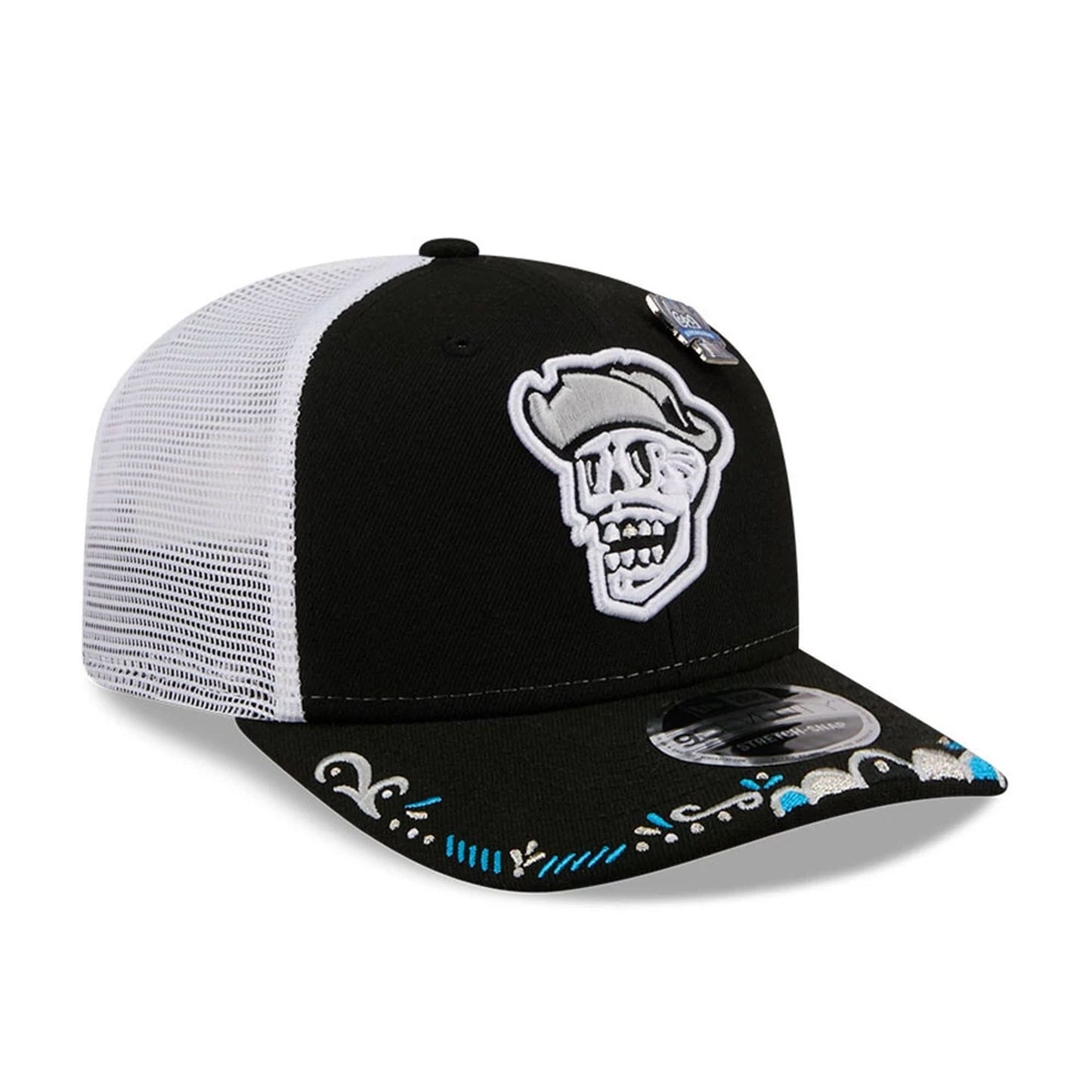 Pictured is this MiLB La Copa 2026 Las Vegas Aviators 9SEVENTY Stretch Snap cap in blue. 4