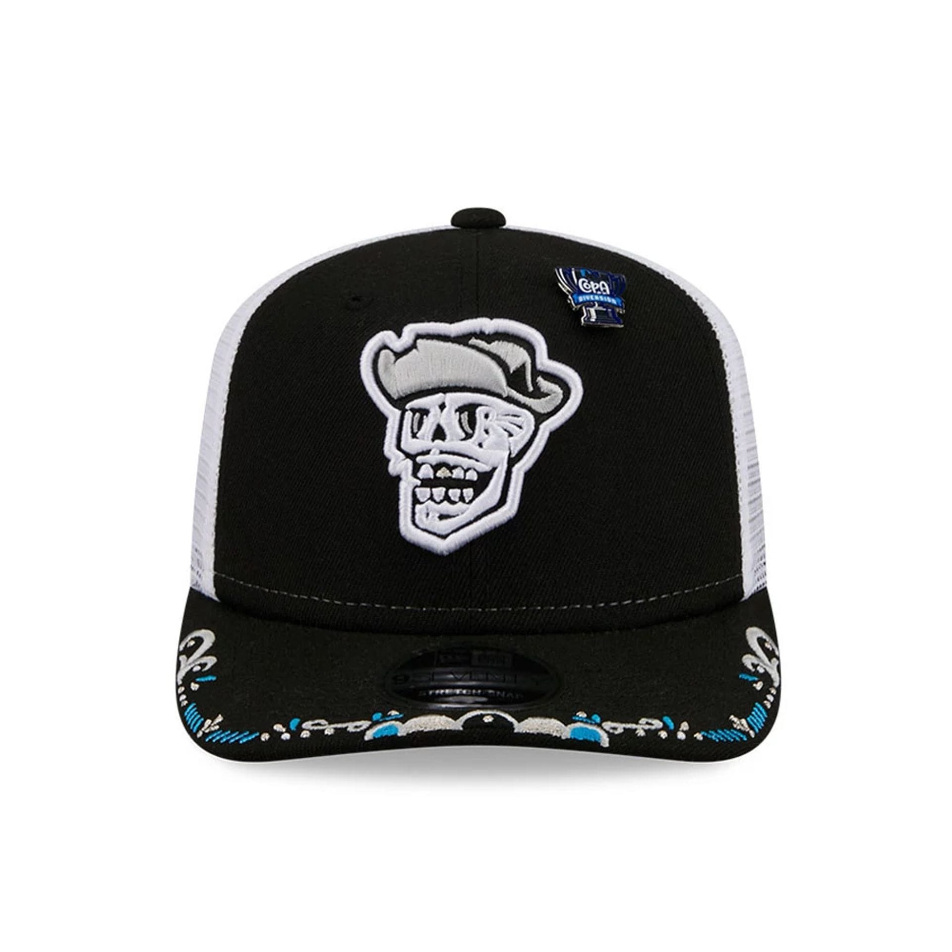 Pictured is this MiLB La Copa 2026 Las Vegas Aviators 9SEVENTY Stretch Snap cap in blue. 3