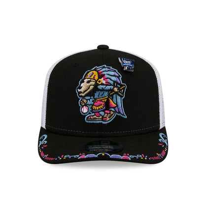 Pictured is this MiLB La Copa 2026 El Paso Chihuahuas 9SEVENTY Stretch Snap cap in Black. 3