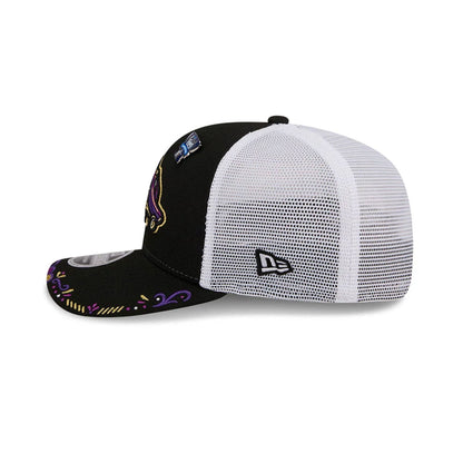 Pictured is this MiLB La Copa 2026 Fresno Grizzlies 9SEVENTY Stretch Snap cap in Black. 4