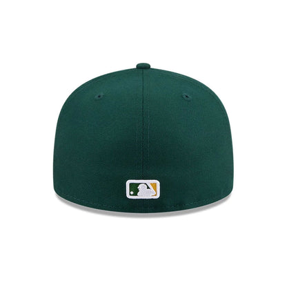 Pictured is this MLB Jackie Robinson Athletics 59FIFTY Fitted cap in dark green. 7
