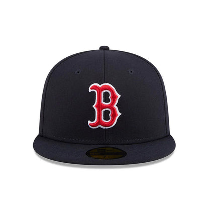 Pictured is this MLB Jackie Robinson Boston Red Sox 59FIFTY Fitted cap in navy. 3