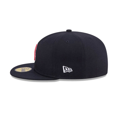 Pictured is this MLB Jackie Robinson Boston Red Sox 59FIFTY Fitted cap in navy. 6