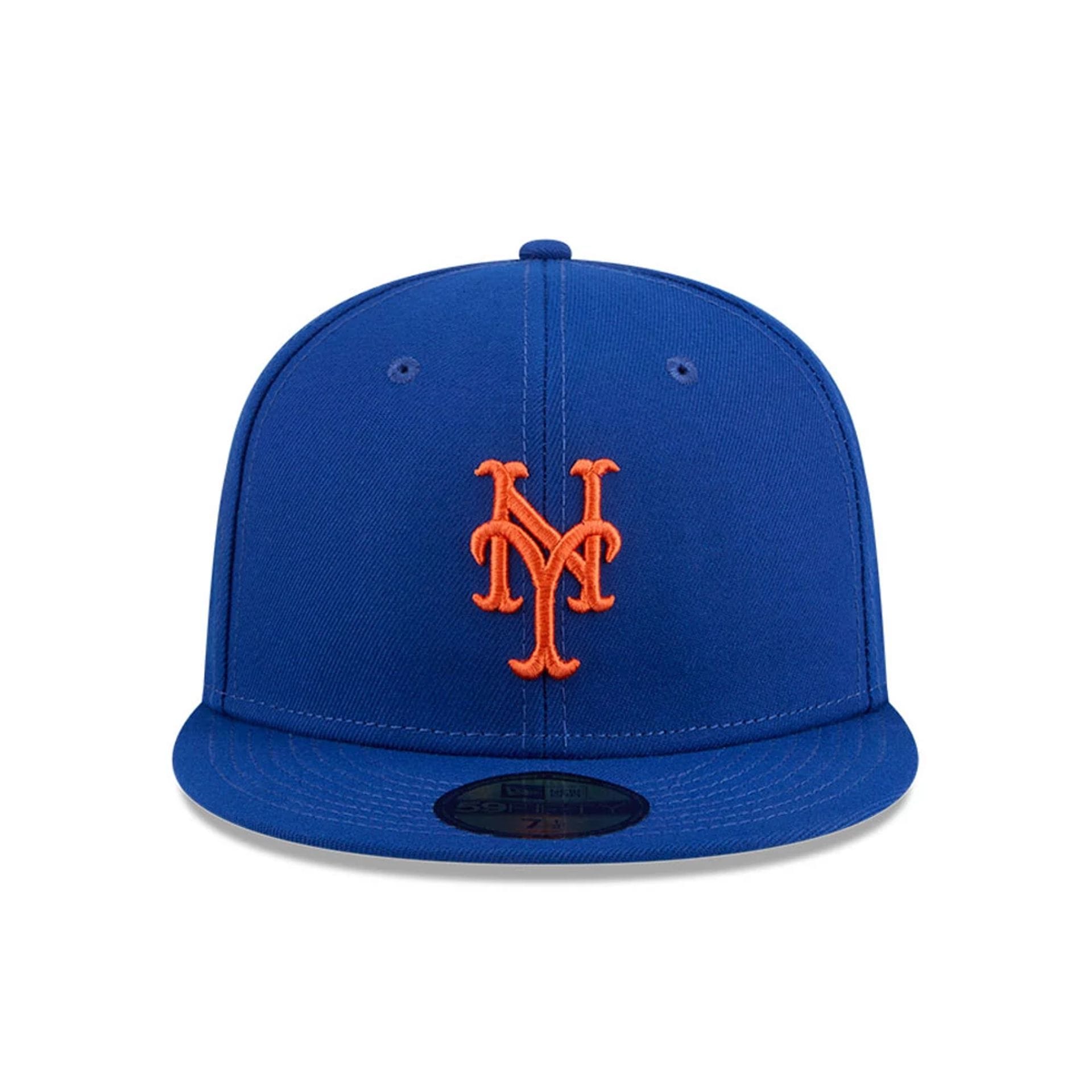 Pictured is this MLB Jackie Robinson New York Mets 59FIFTY Fitted cap in blue. 3