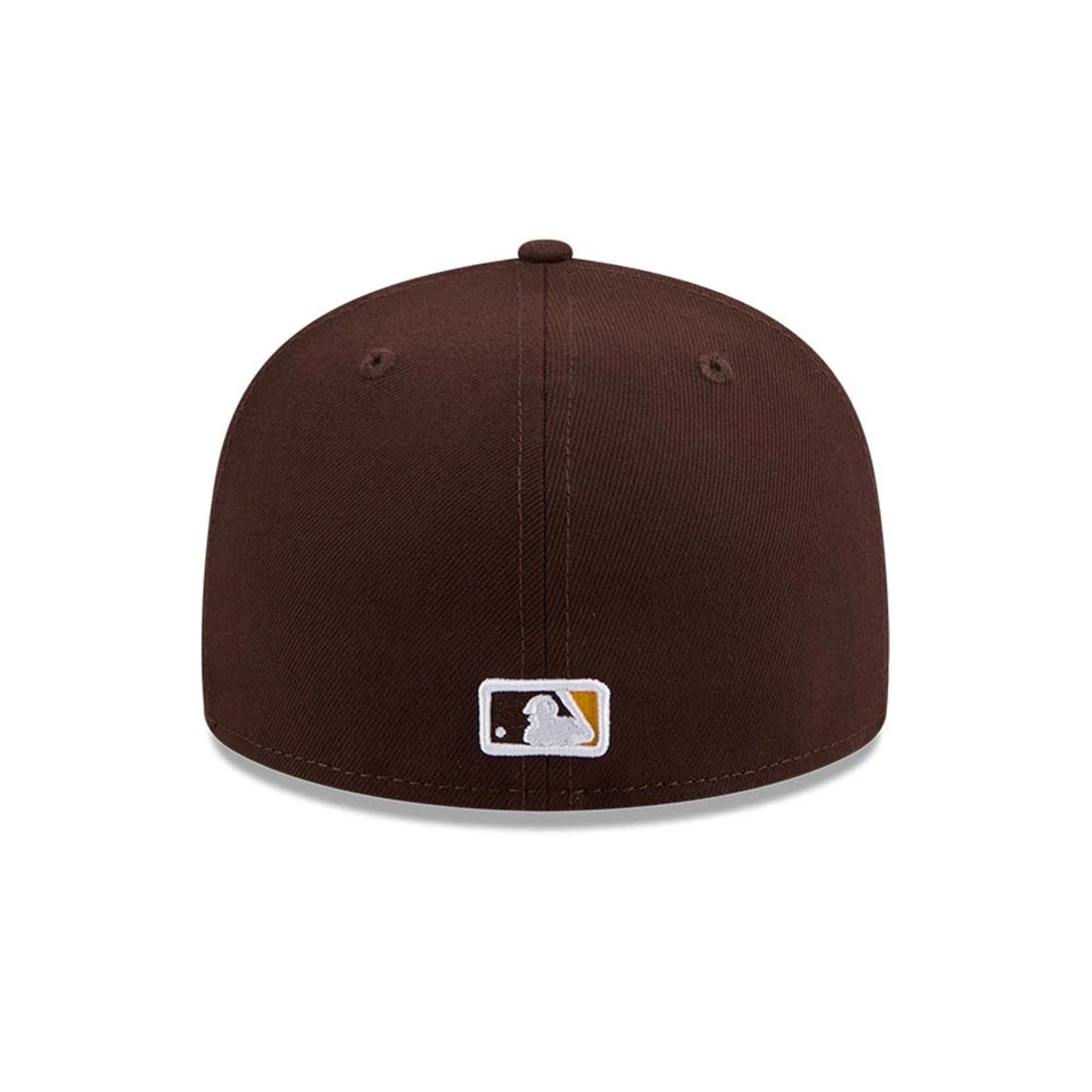 Pictured is this MLB Jackie Robinson San Diego Padres 59FIFTY Fitted cap in dark brown. 7