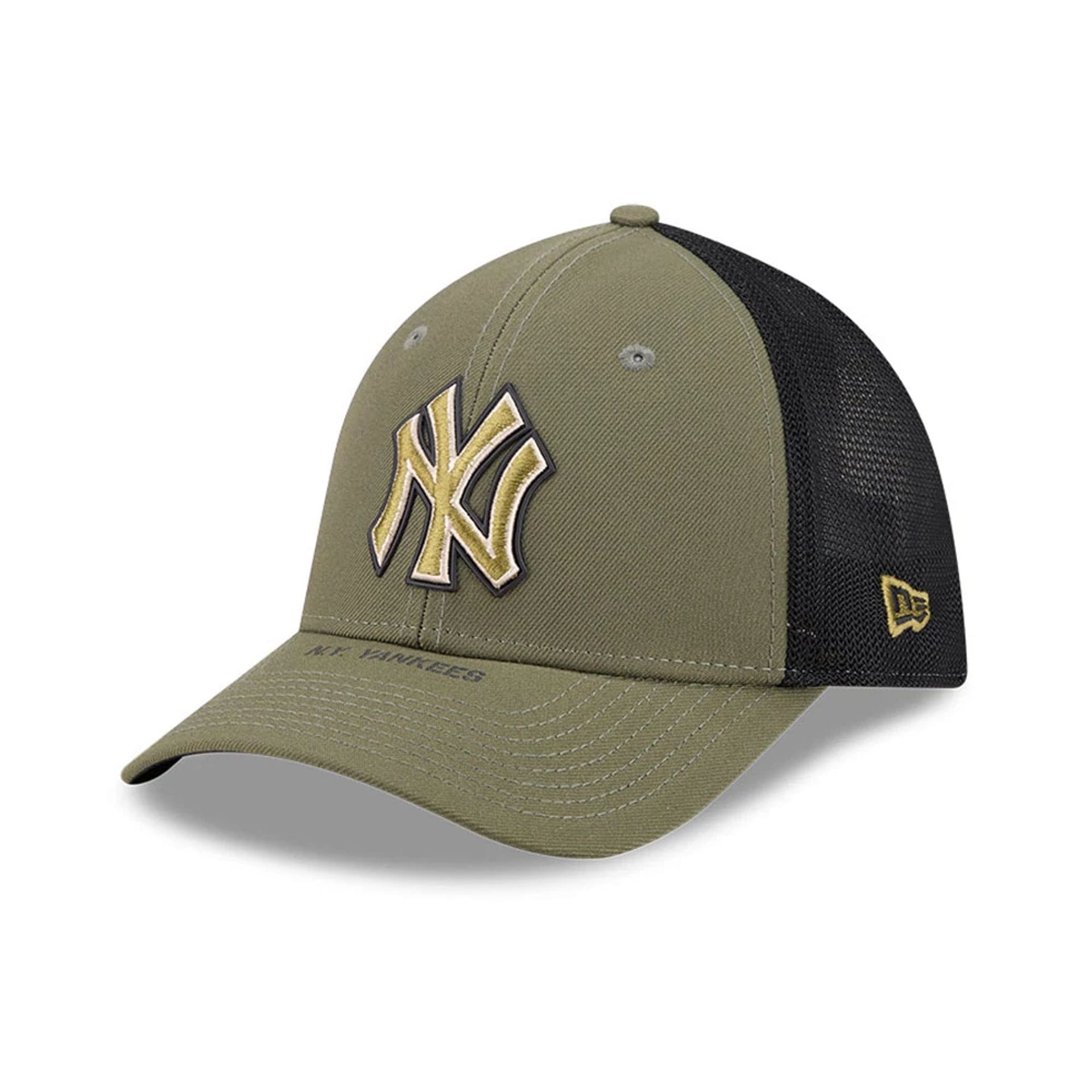 MLB Armed Forces Day Yankees Green 39THIRTY M-Crown Stretch Fit