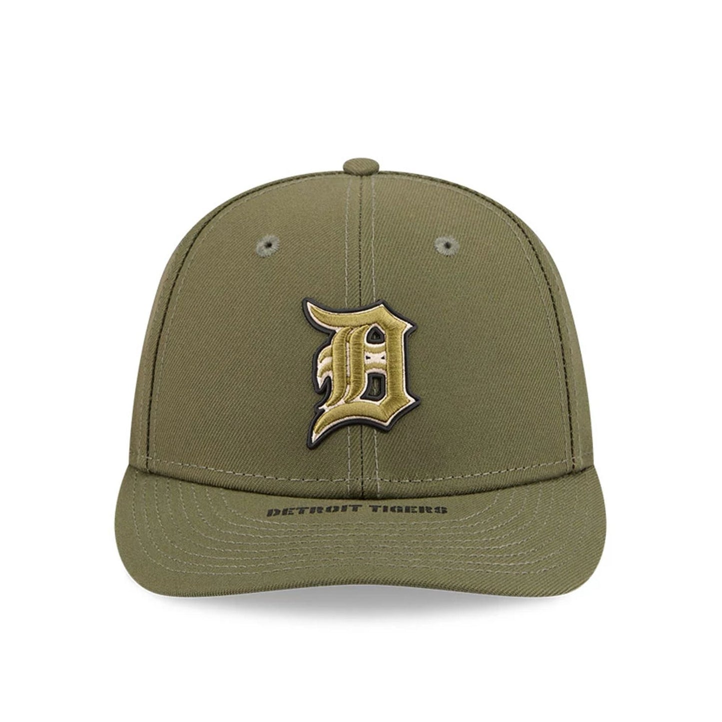 Pictured is this MLB Armed Forces Day 2026 Detroit Tigers Low Profile 59FIFTY Fitted cap in green. 3
