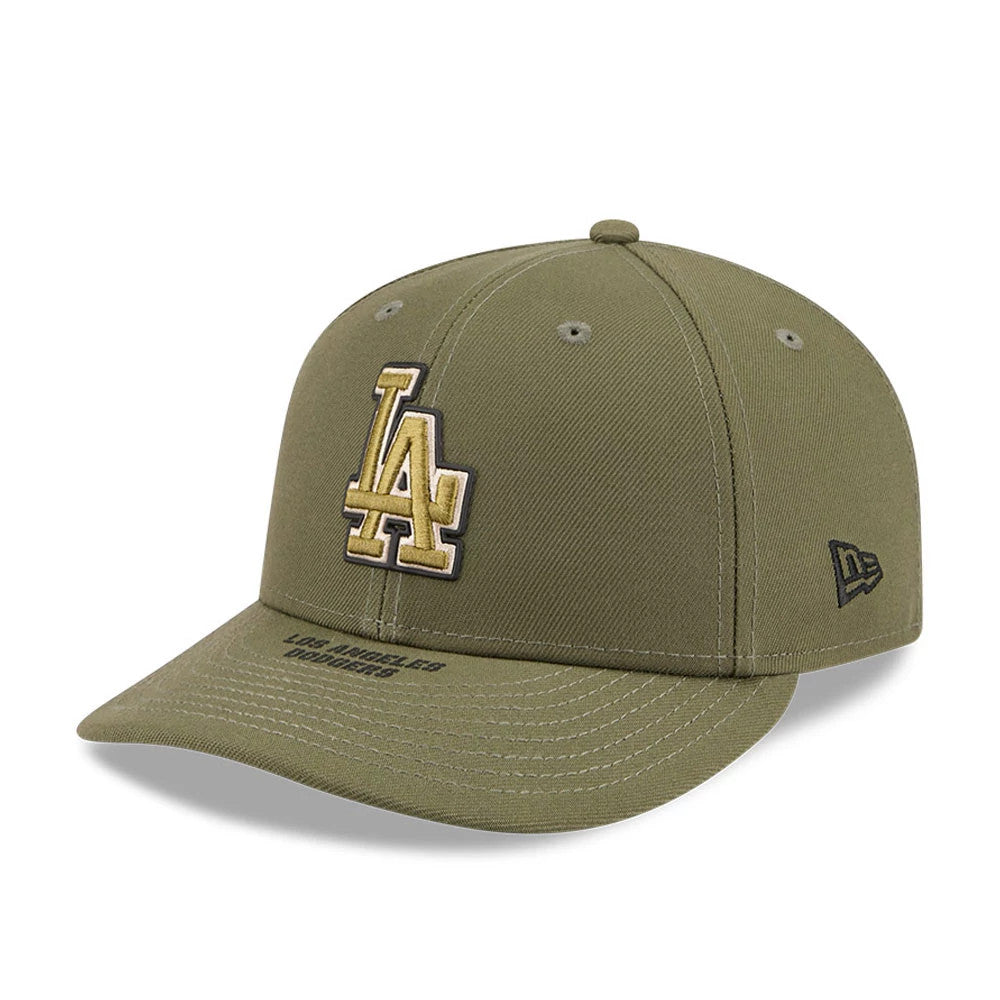Pictured is this MLB Armed Forces Day 2026 LA Dodgers Low Profile 59FIFTY Fitted cap in green. 1