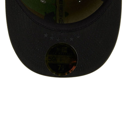 Pictured is this MLB Armed Forces Day 2026 LA Dodgers Low Profile 59FIFTY Fitted cap in green. 2