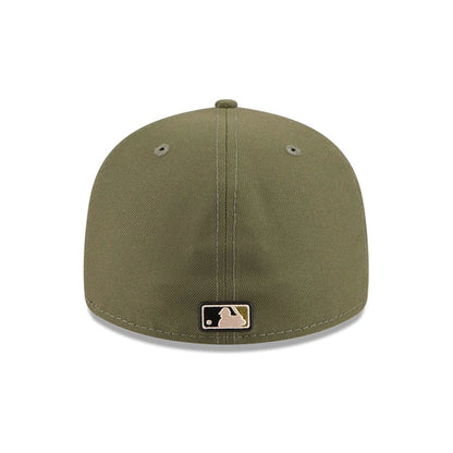 Pictured is this MLB Armed Forces Day 2026 Boston Red Sox Low Profile 59FIFTY Fitted cap in green. 7