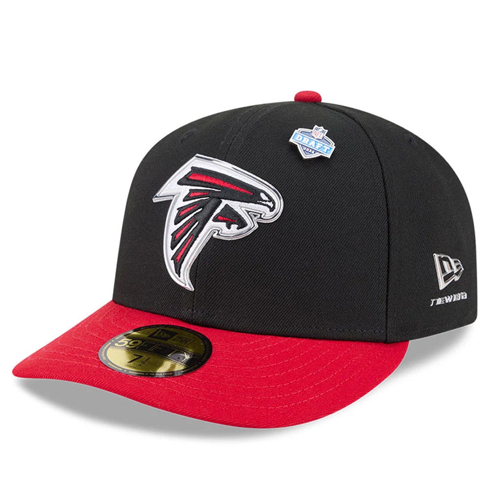 Pictured is this NFL Draft 2026 Atlanta Falcons 59FIFTY Fitted cap in black. 1