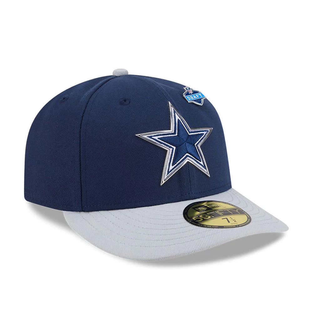 Pictured is this NFL Draft 2026 Dallas Cowboys 59FIFTY Fitted cap in dark blue. 4