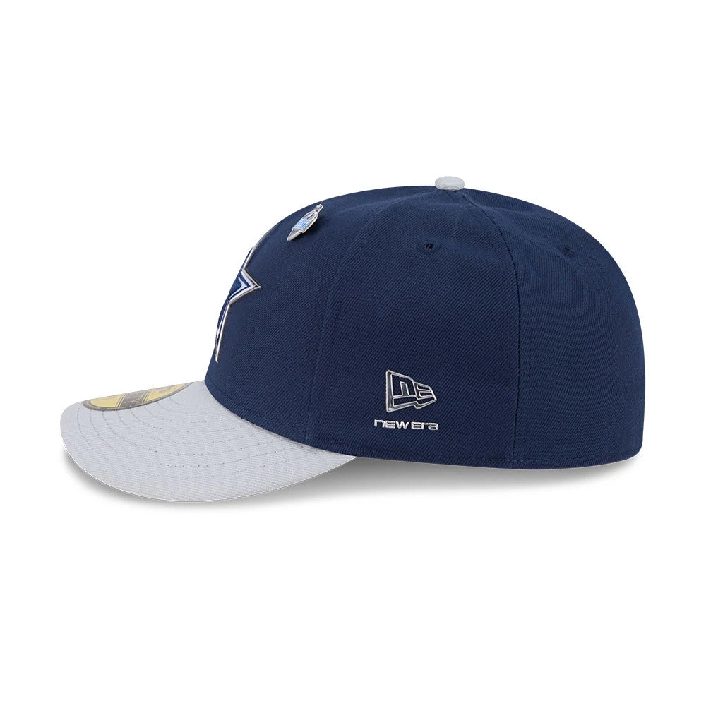 Pictured is this NFL Draft 2026 Dallas Cowboys 59FIFTY Fitted cap in dark blue. 5
