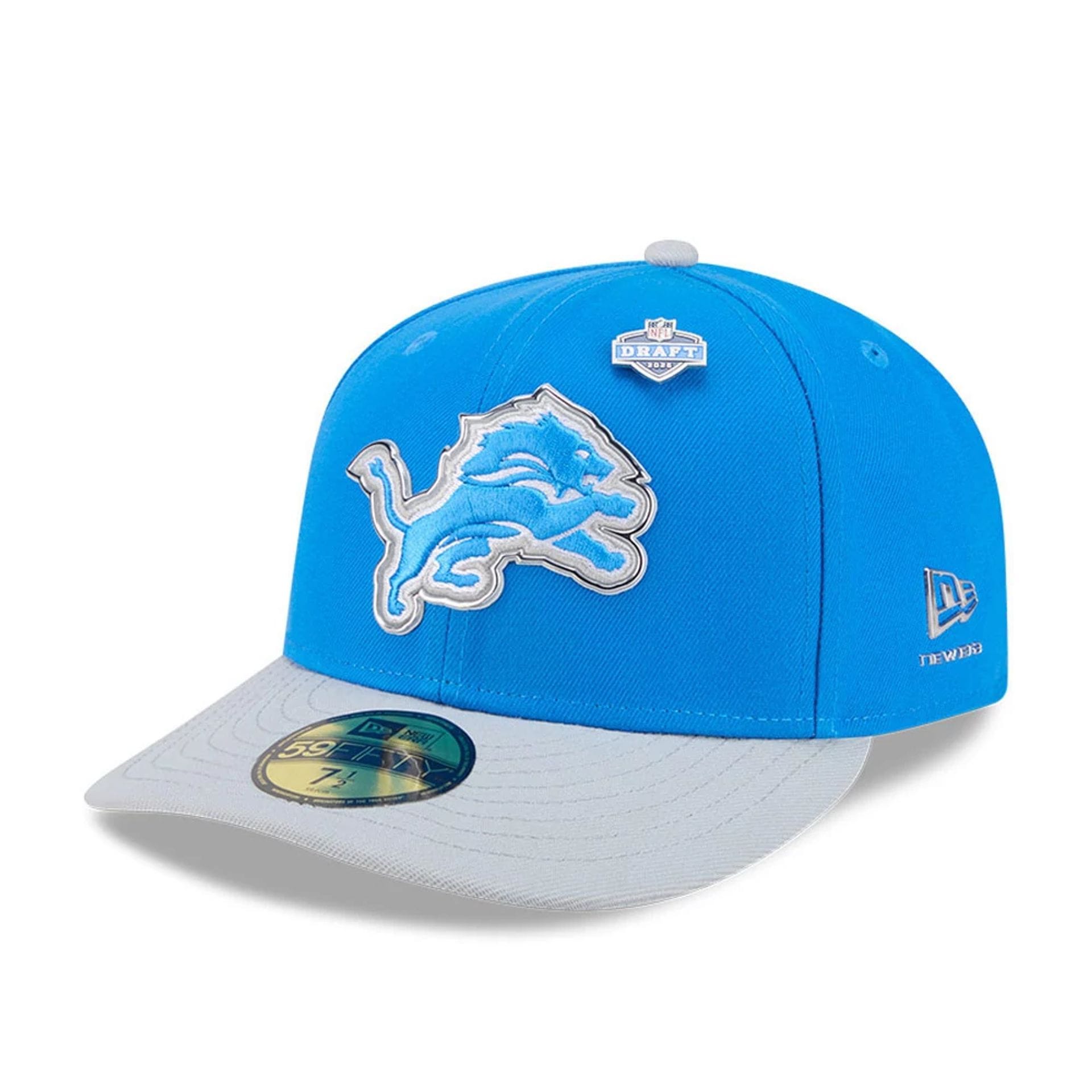 Pictured is this NFL Draft 2026 Detroit Lions 59FIFTY Fitted cap in blue. 1