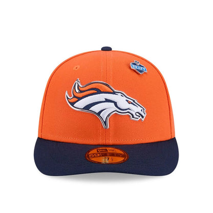 Pictured is this NFL Draft 2026 Denver Broncos 59FIFTY Fitted cap in orange. 3