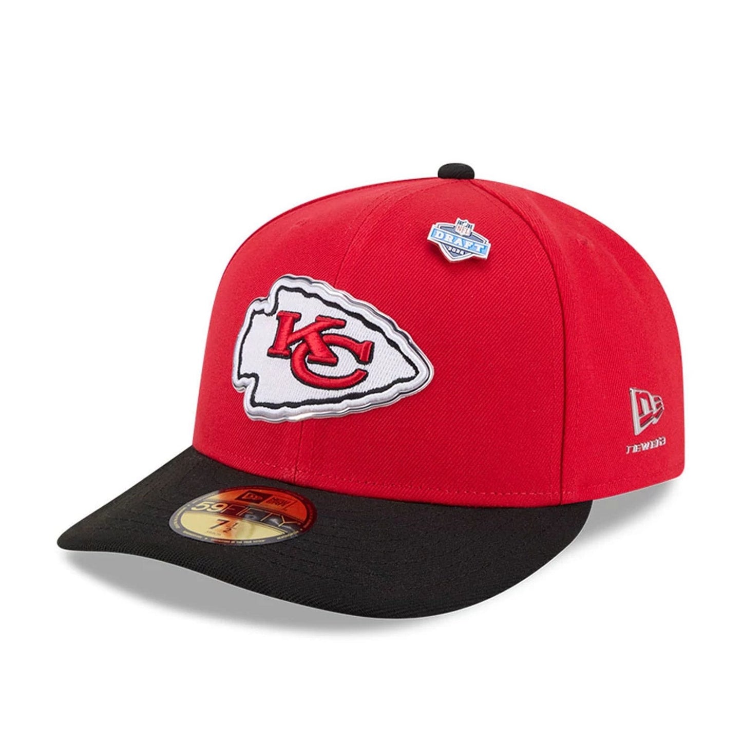 Pictured is this NFL Draft 2026 Kansas City Chiefs 59FIFTY Fitted cap in red. 1