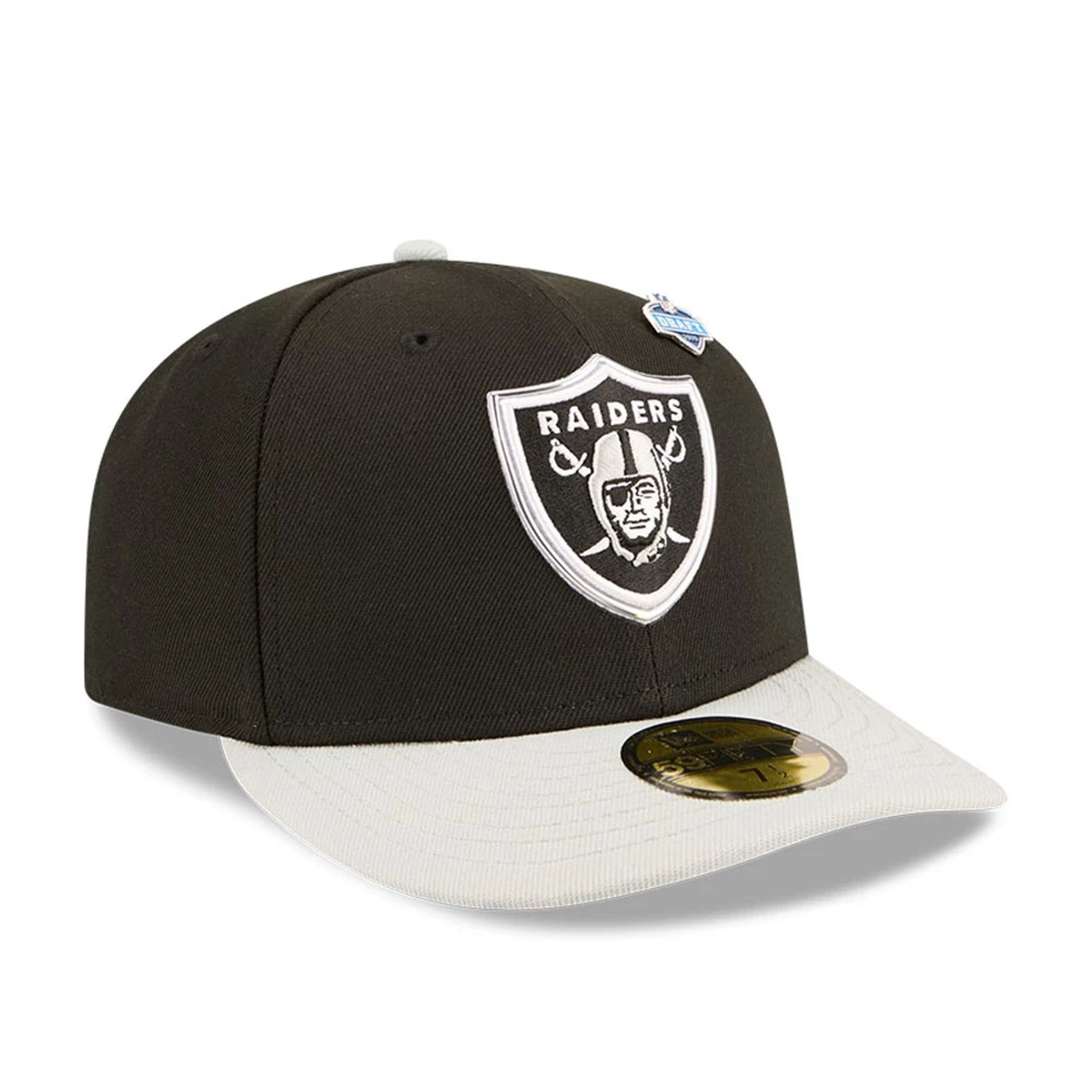 Pictured is this NFL Draft 2026 Las Vegas Raiders 59FIFTY Fitted cap in black. 4