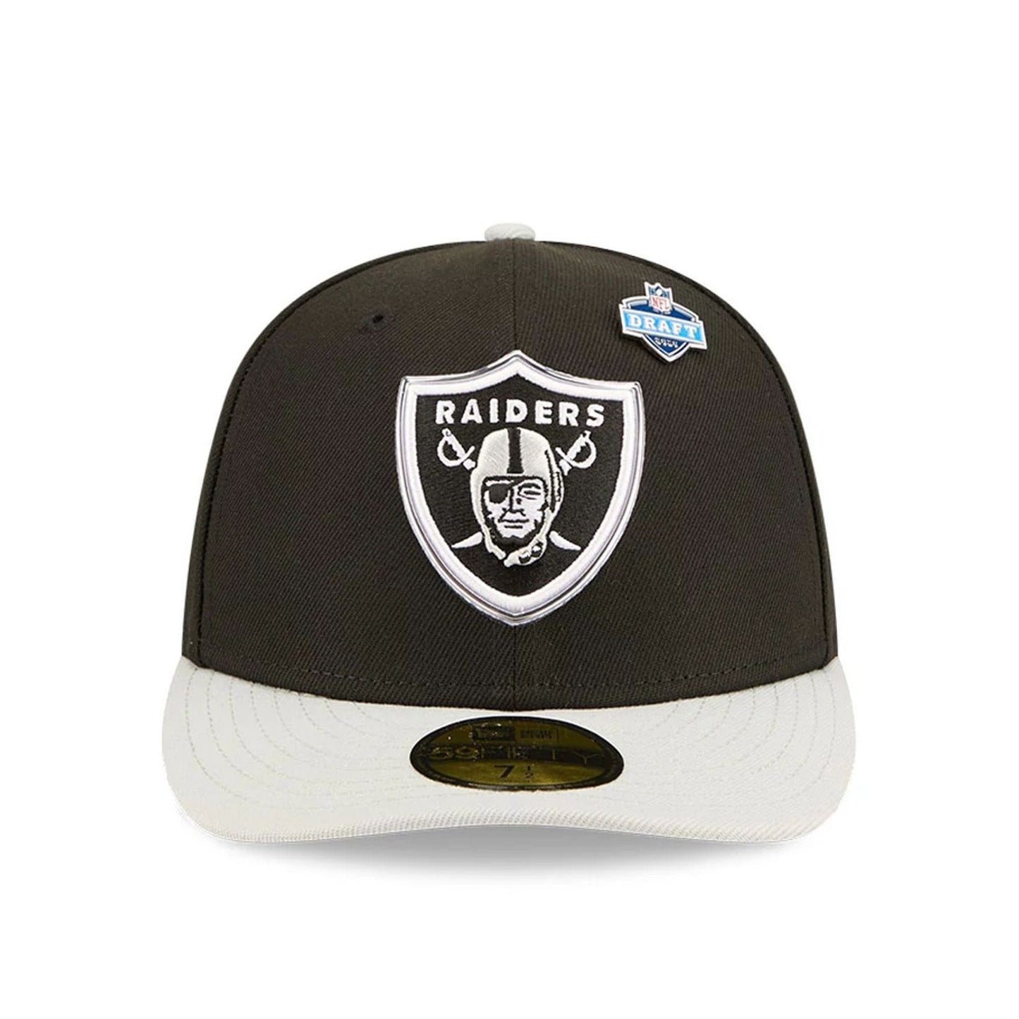 Pictured is this NFL Draft 2026 Las Vegas Raiders 59FIFTY Fitted cap in black. 3