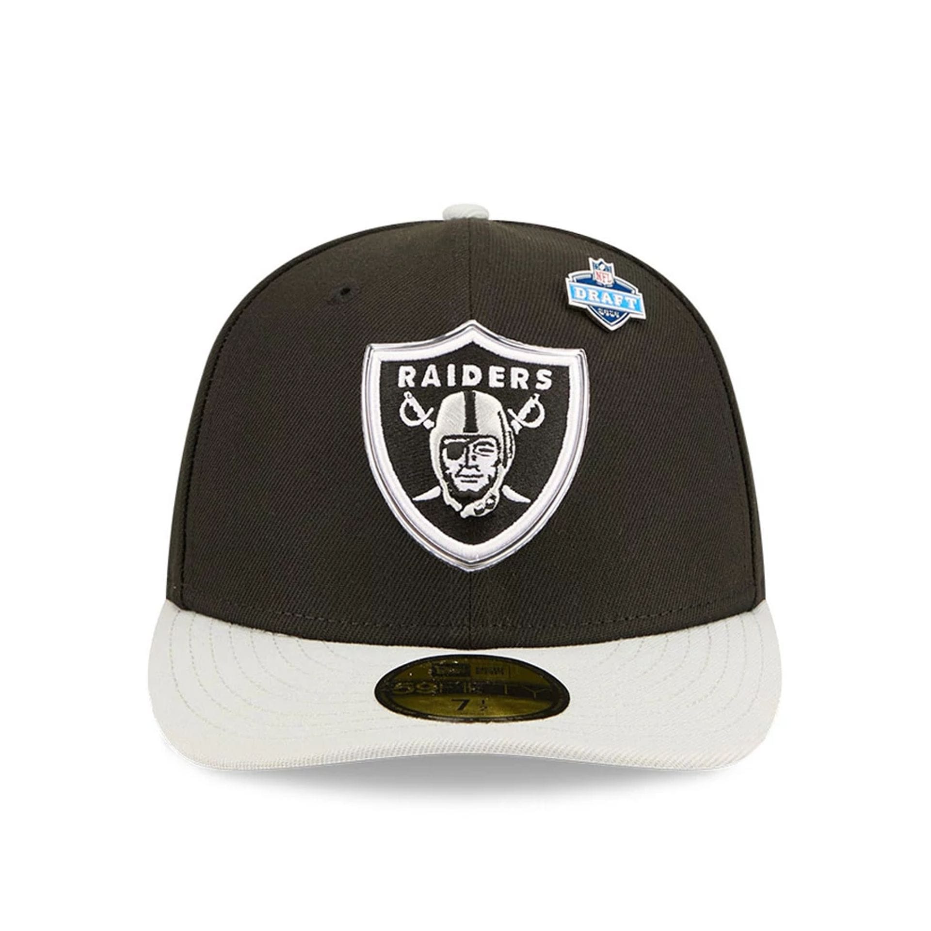 Pictured is this NFL Draft 2026 Las Vegas Raiders 59FIFTY Fitted cap in black. 3