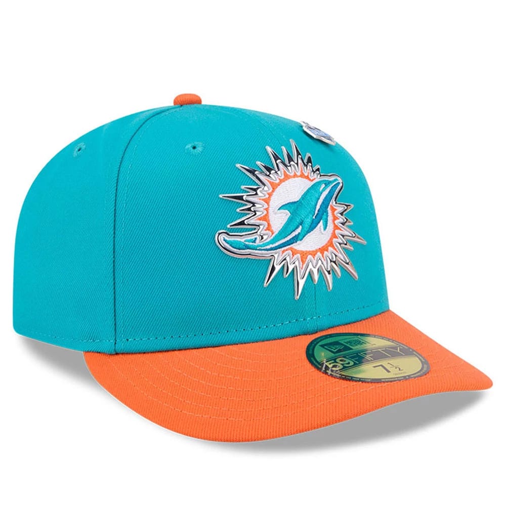 Pictured is this NFL Draft 2026 Miami Dolphins 59FIFTY Fitted cap in turquoise. 4