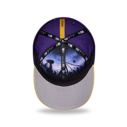 Pictured is this NFL Draft 2026 Minnesota Vikings 59FIFTY Fitted cap in purple. 2