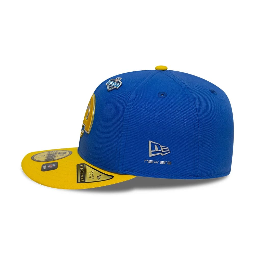 Pictured is this NFL Draft 2026 LA Rams 59FIFTY Fitted cap in bright blue. 6