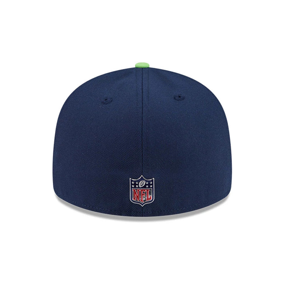 Pictured is this NFL Draft 2026 Seattle Seahawks 59FIFTY Fitted cap in dark blue. 5