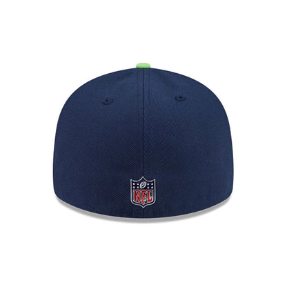 Pictured is this NFL Draft 2026 Seattle Seahawks 59FIFTY Fitted cap in dark blue. 5