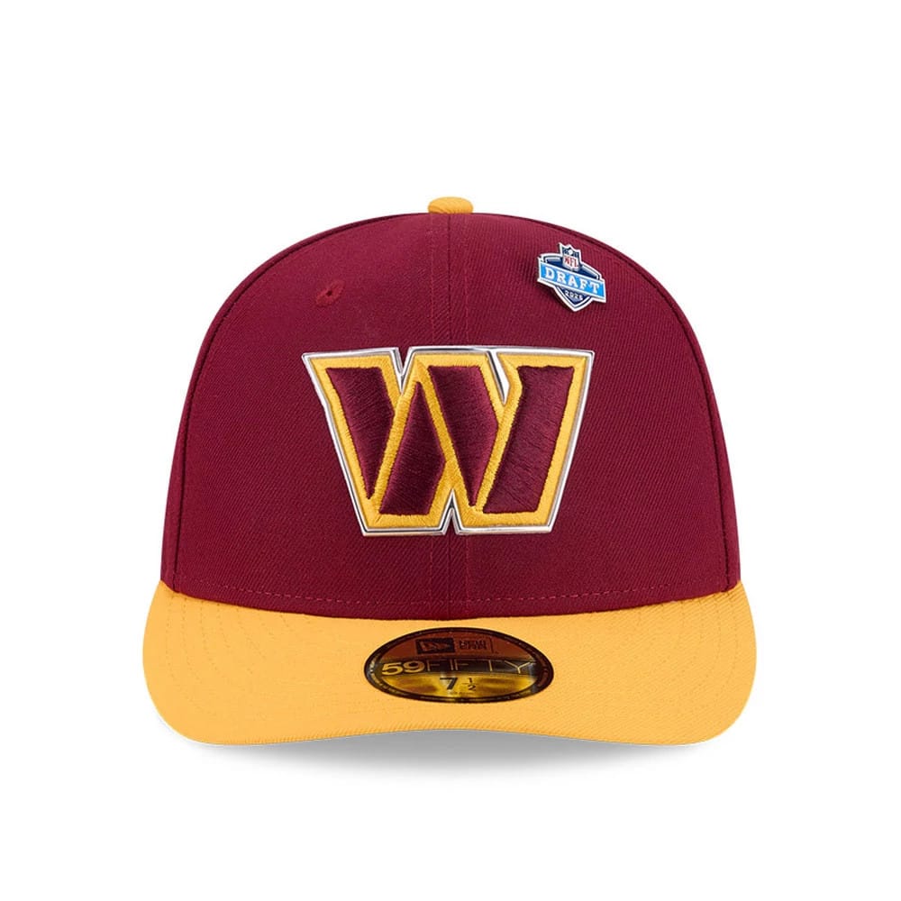 Pictured is this NFL Draft 2026 Washington Commanders 59FIFTY Fitted cap in dark red. 3