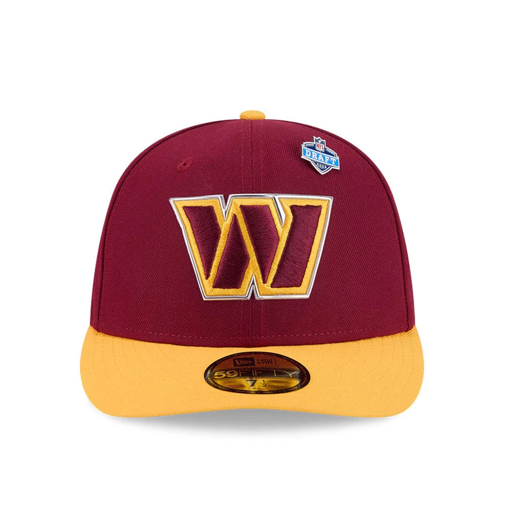 Pictured is this NFL Draft 2026 Washington Commanders 59FIFTY Fitted cap in dark red. 3