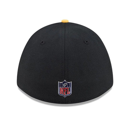 Pictured is this NFL Draft 2026 Pittsburgh Steelers 39THIRTY M-Crown Stretch Fit cap in black. 6