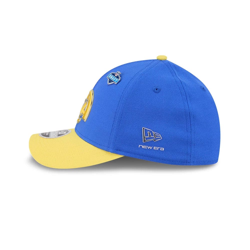 Pictured is this NFL Draft 2026 LA Rams 39THIRTY M-Crown Stretch Fit cap in bright blue. 5