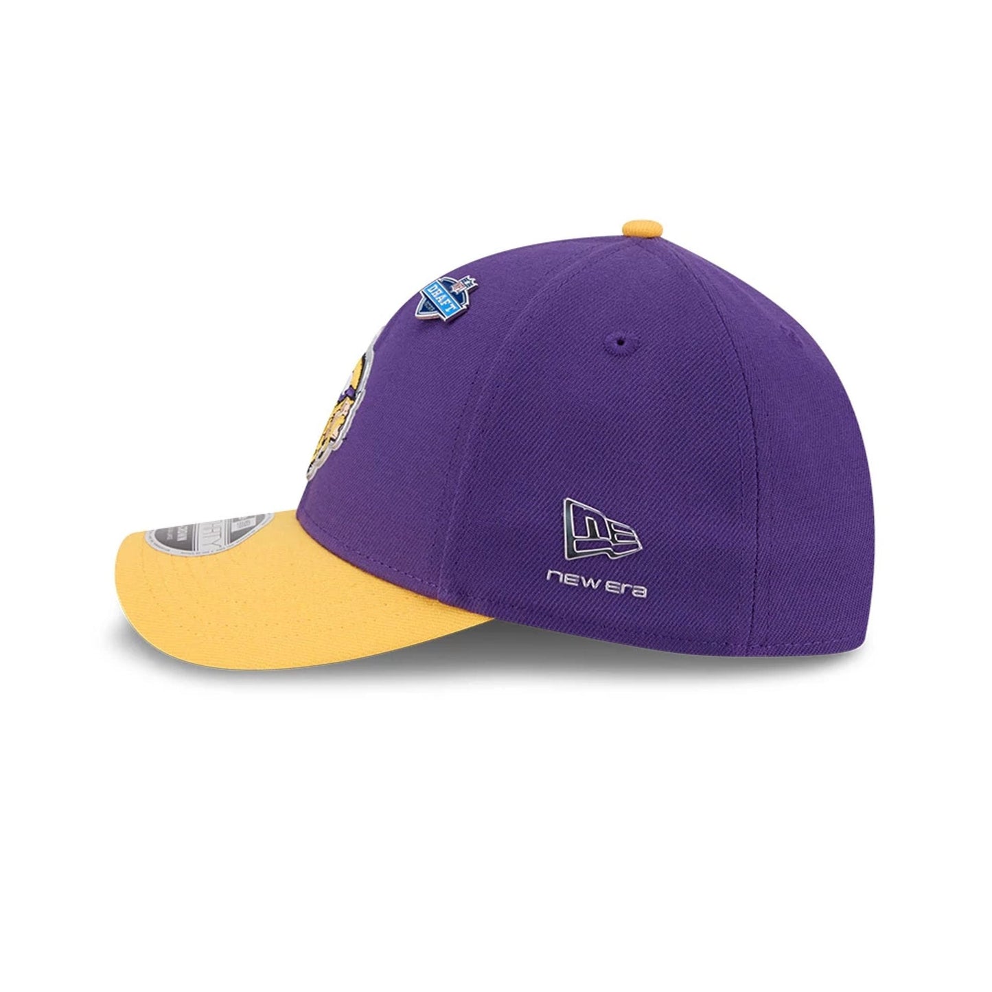 Pictured is this NFL Draft 2026 Minnesota Vikings 39THIRTY M-Crown Stretch Fit cap in purple. 5