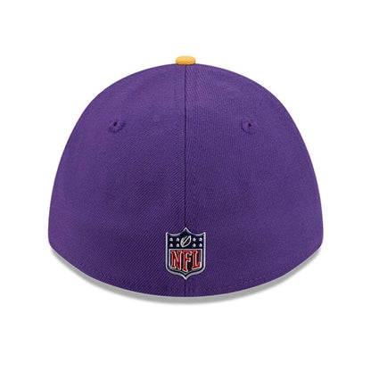 Pictured is this NFL Draft 2026 Minnesota Vikings 39THIRTY M-Crown Stretch Fit cap in purple. 4