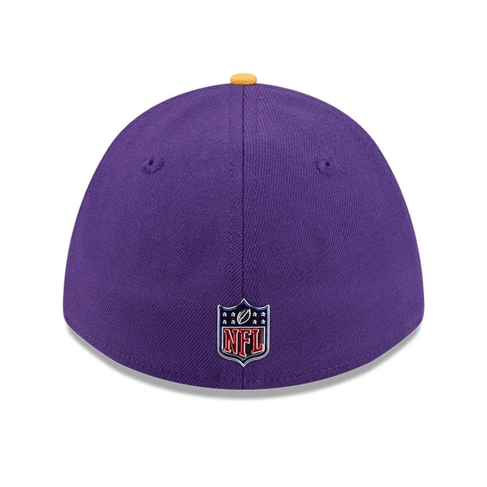 Pictured is this NFL Draft 2026 Minnesota Vikings 39THIRTY M-Crown Stretch Fit cap in purple. 4