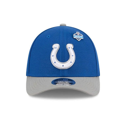 Pictured is this NFL Draft 2026 Indianapolis Colts 39THIRTY M-Crown Stretch Fit cap in blue. 3