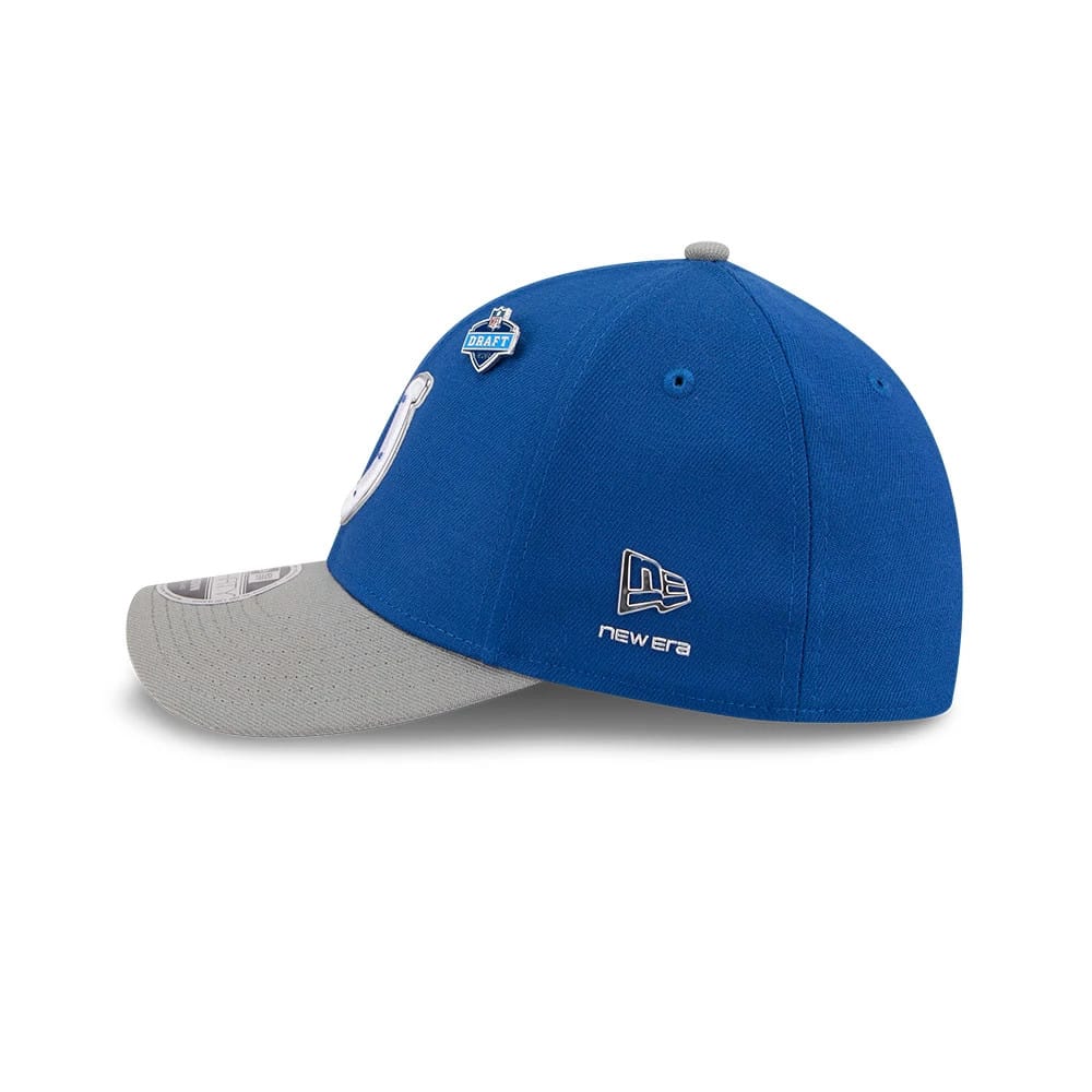 Pictured is this NFL Draft 2026 Indianapolis Colts 39THIRTY M-Crown Stretch Fit cap in blue. 6